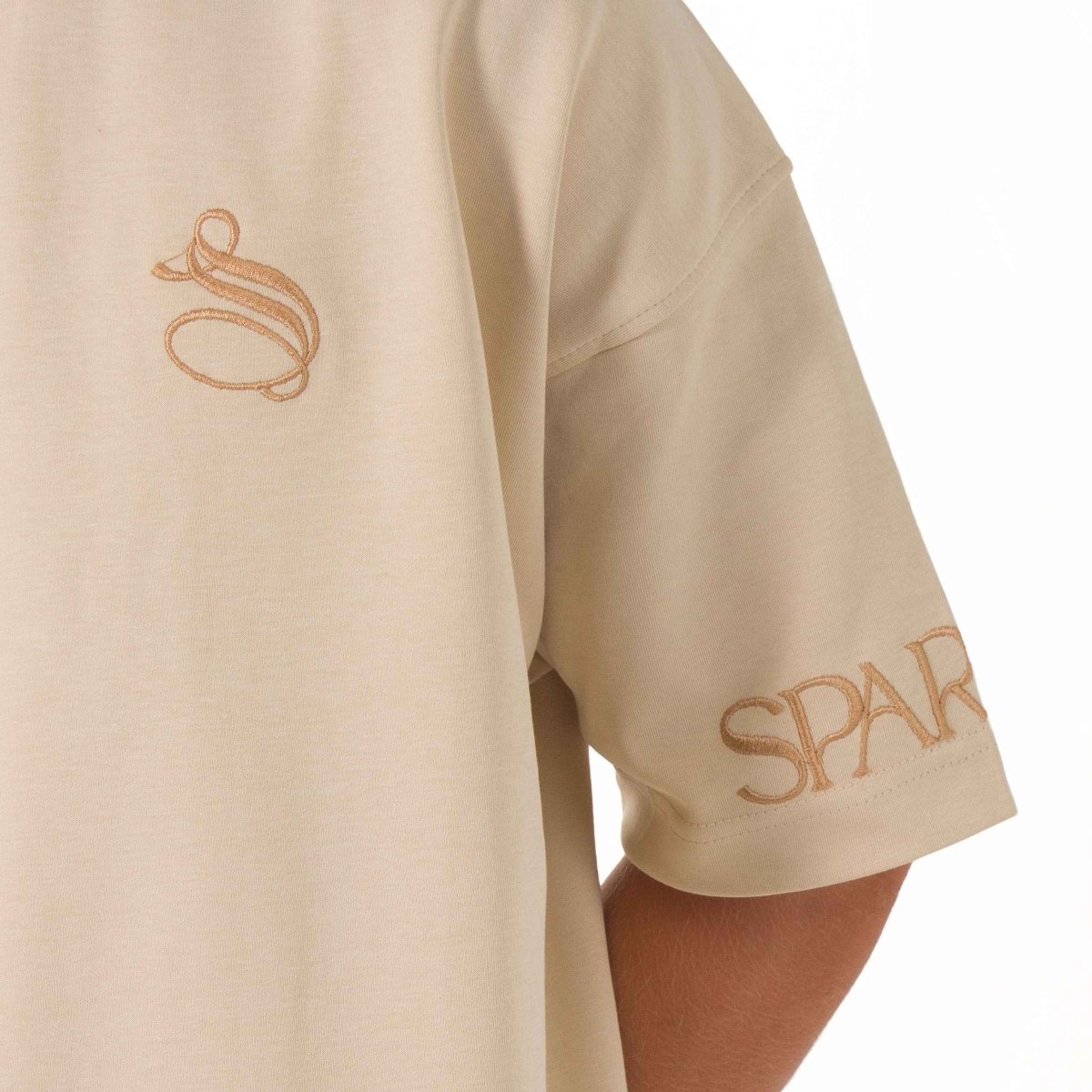 Essentials Beige Oversized T-shirt - SPARROW