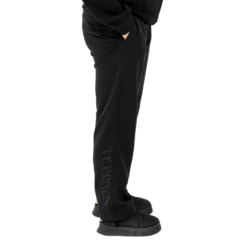 Essentials Black Sweatpants - SPARROW