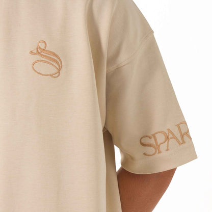 Essentials Beige Oversized T-shirt - SPARROW
