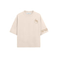 Essentials Beige Oversized T-shirt - SPARROW