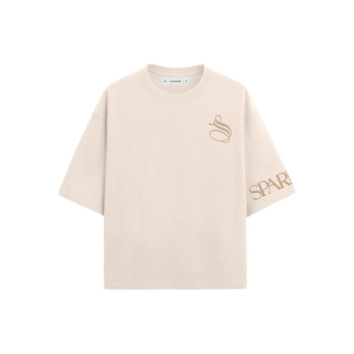 Essentials Beige Oversized T-shirt - SPARROW