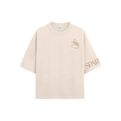 Essentials Beige Oversized T-shirt - SPARROW