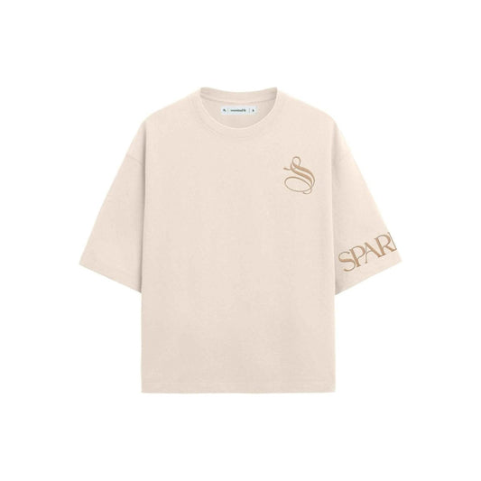 Essentials Beige Oversized T-shirt - SPARROW