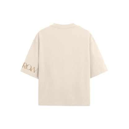 Essentials Beige Oversized T-shirt - SPARROW