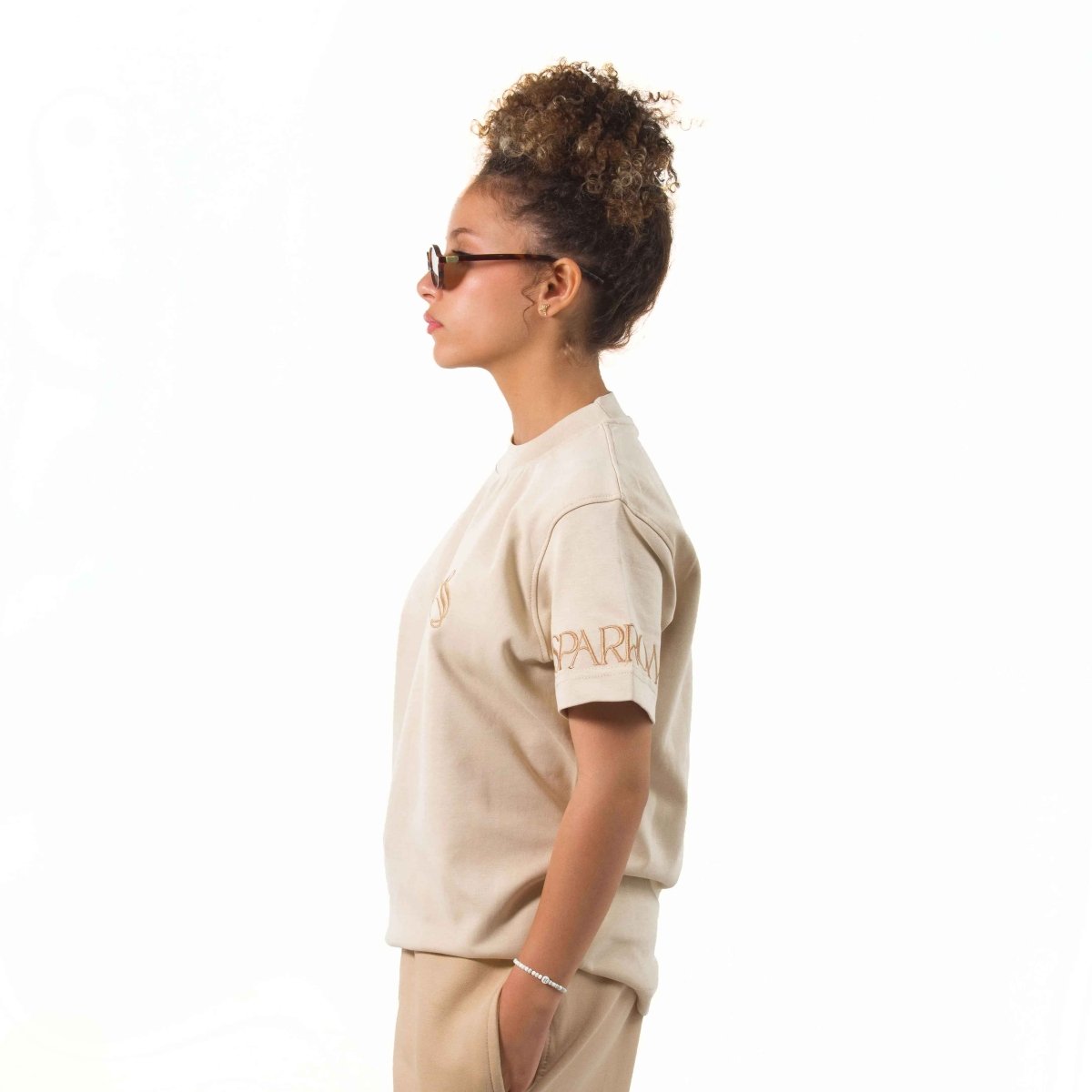Essentials Beige Regular Fit T-shirt - SPARROW