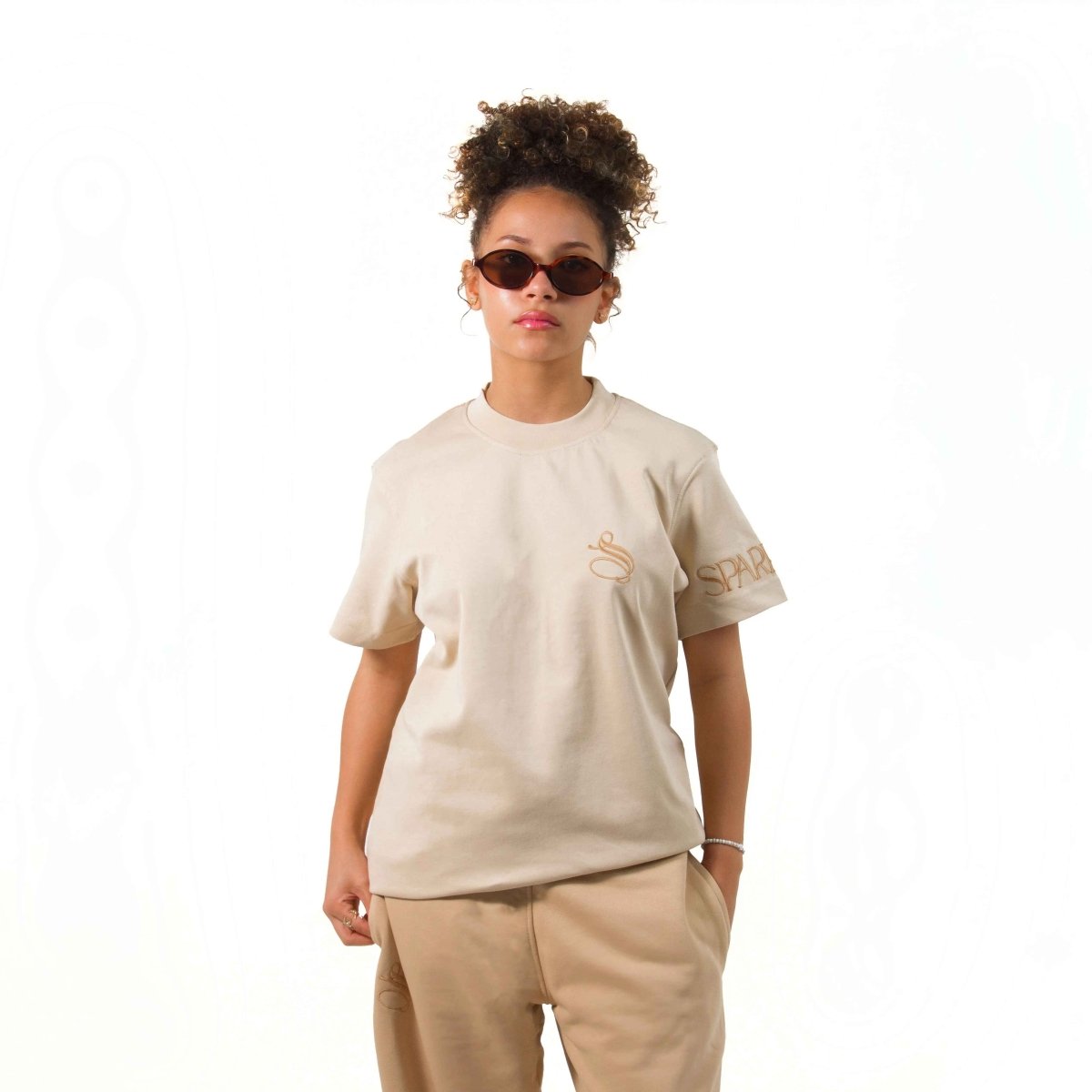 Essentials Beige Regular Fit T-shirt - SPARROW