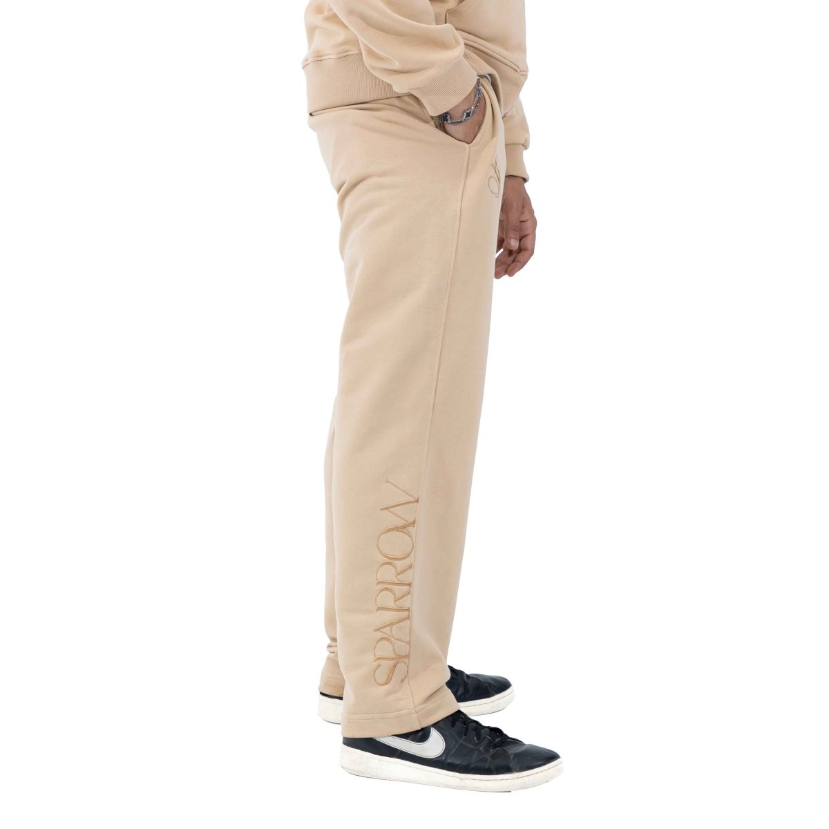 Essentials Beige Sweatpants - SPARROW