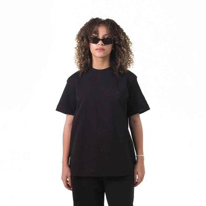 Essentials Black Regular Fit T-shirt - SPARROW