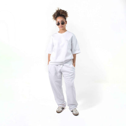 Essentials White Oversized T-shirt - SPARROW