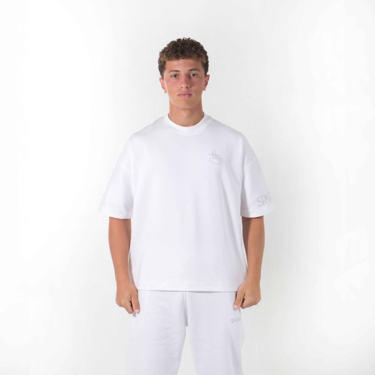Essentials White Oversized T-shirt - SPARROW