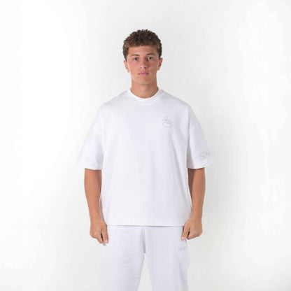 Essentials White Oversized T-shirt - SPARROW