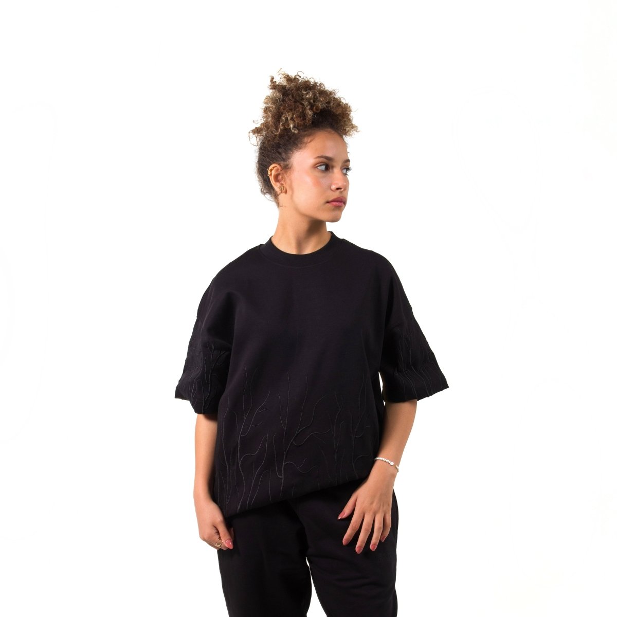 Origin Black Oversized T-shirt - SPARROW