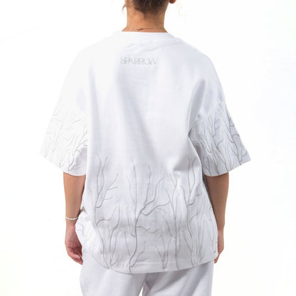Origin White Oversized T-shirt - SPARROW